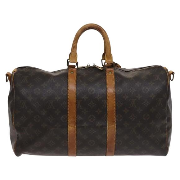 LOUIS VUITTON Monogram Keepall Bandouliere 45 Boston Bag M41418 LV Auth 115491 - Picture 2 of 16